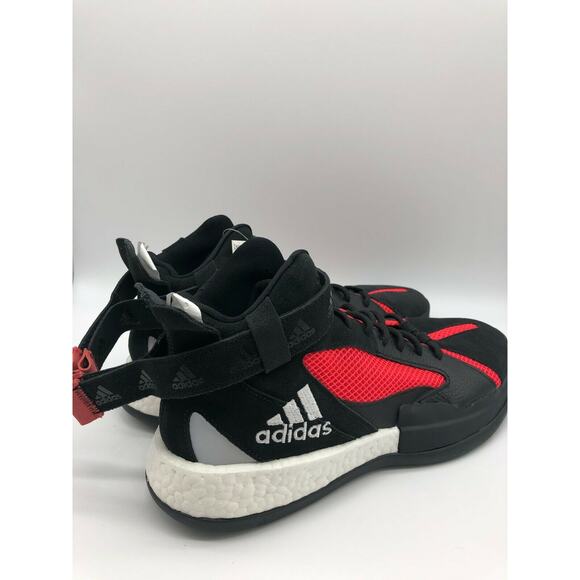 adidas Posterize Men's Basketball Core Black Shock Red Silver EG6879 Size 11 - Picture 9 of 12